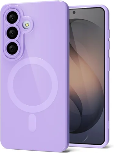 Vista 65 de Svanove Funda magnética de silicona para Samsung Galaxy S22, compatible con Magsafe, bonita funda para mujer, goma de gelatina brillante delgada