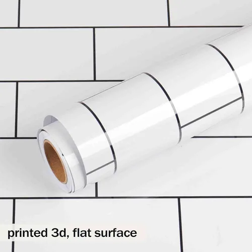 Vista 7 de ReWallpaper Papel tapiz de cocina para despegar y pegar, papel tapiz para pared de cocina, baño, impermeable, azulejos de metro, papel de contacto