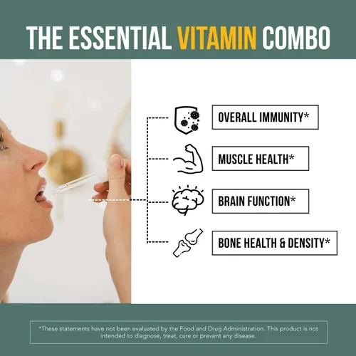 Vista 5 de Vitamina D3 K2 orgánica de plantas 10000 iu - MK7 All-Trans de MenaQ7 (120 mcg K2) - Gotas sublinguales D3 10,000 iu (colecalciferol) 100% orgánicas