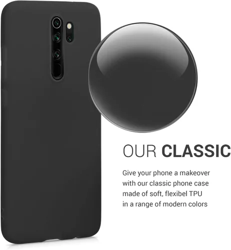 Vista 3 de kwmobile Funda compatible con Xiaomi Redmi Note 8 Pro - Funda protectora de silicona TPU suave y delgada - Negro mate