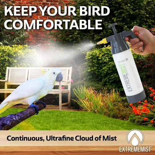 Vista 4 de ExtremeMIST Pulverizador para pájaros de alto rendimiento Mister de bomba aviar ultrafino Mister de baño de pájaros de mano para mascotas