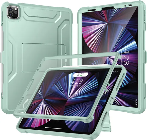 Vista 11 de Soke Funda para iPad Pro de 11 pulgadas 2022/2021/2020/2018/iPad Air de 5ª/4ª generación, protector de pantalla integrado - Compatible con carga