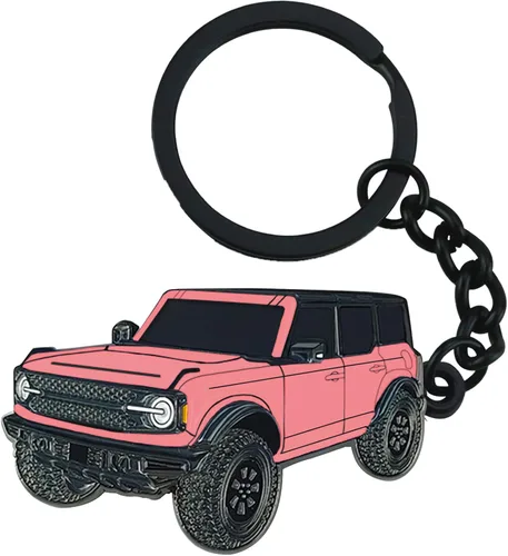 Vista 10 de Llavero de metal de 4 puertas para Ford Bronco Accesorios 2021 2022 2023