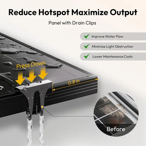 Vista 4 de JJN Panel solar de 100 W, paneles solares de 12 voltios de alta eficiencia tipo N 16BB, módulo de carga fotovoltaica de alta tasa de conversión