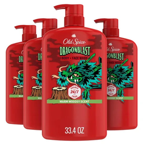Vista 14 de Old Spice Jabón corporal limpiador para hombres, 3X Defense, 24/7 ducha fresca con aroma duradero, 2 en 1 para cuerpo y cara, Bearglove con aroma