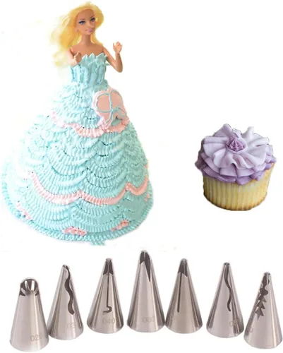 Vista 21 de Juego de puntas de tuberías para decoración de pasteles, puntas grandes de 1M 1A 2A 2D 4B