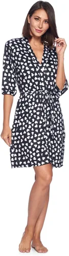 Vista 2 de Casual Nights Conjunto de camisón y bata tipo kimono de rayón de 2 piezas para mujer