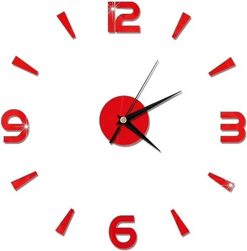 Vista 10 de HERCHR Reloj 3D, reloj de pared de bricolaje, reloj de pared grande y moderno, sin marco, calcomanías de pared, decoración de reloj, kit de reloj