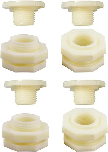 Vista 8 de Adaptador de conector de tanque de agua de plástico ABS de 1 pulgada, adaptador de conector de tanque de agua con tapones para barril de lluvia al