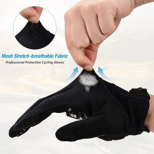 Vista 3 de FIRELION Bike Gloves for MenWomen CyclingCycling Gloves for Outdoor MTB DH Road RacingFull Finger Half Finger Padded Bicycle Protective