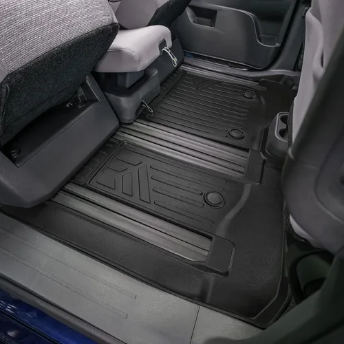Vista 4 de SMARTLINER Juego de tapetes de piso de ajuste personalizado de 2 filas compatibles con Toyota Sienna 2021-2025