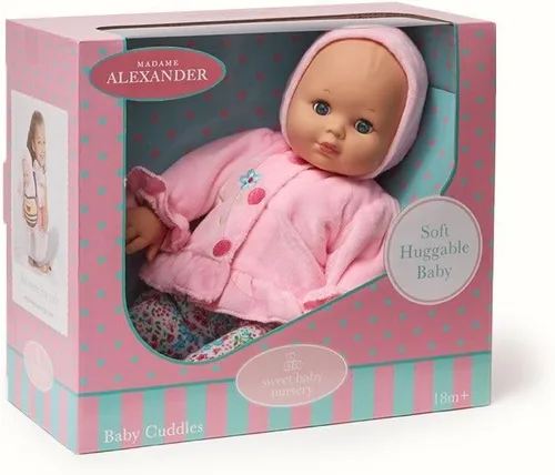 Vista 5 de Madame Alexander Muñeca Baby Cuddles de 14 pulgadas, sudadera rosa con capucha