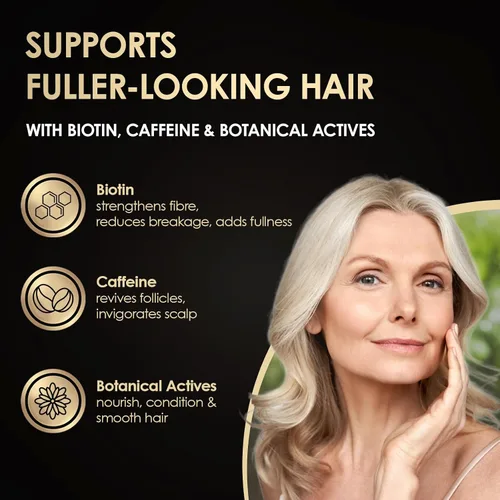 Vista 3 de ThickTails Acondicionador para el crecimiento del cabello para mujeres con biotina, cafeína y palma enana americana, acondicionador espesante sin