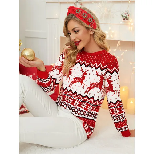 Vista 2 de Diadema de Navidad para mujer, accesorios de Navidad con cuentas, arco de Navidad, árbol, copo de nieve, diadema anudada HOHOHO, rojo y verde, perla