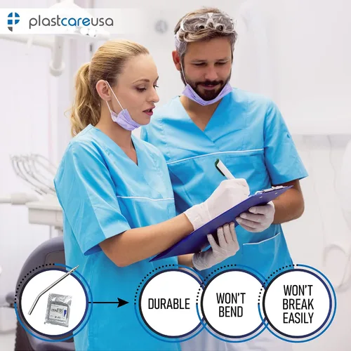 Vista 7 de Boquilla de pulverización de agua de metal para limpieza dental y eliminación de desechos orales (paquete de 5 puntas de jeringa de aire y agua)