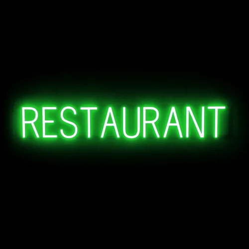 Vista 22 de SpellBrite Letrero EAT Letrero de neón para comer con luz LED azul, 13.1 x 6.3 pulgadas