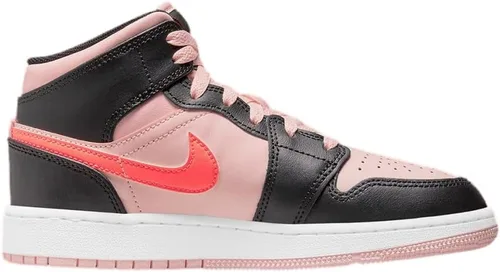 Vista 2 de Jordan Big Kid's 1 Mid AtmosphereInfrared 23-Black (554725 604)