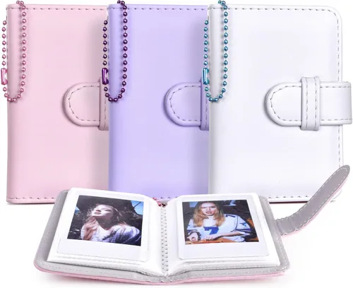 Vista 11 de Mini álbum de fotos de 32 bolsillos compatible con Fujifilm Instax Mini Film - Instax Mini 12 99 70 7s 8 8+ 9 11 25 50s 90 99, mini álbum de fotos