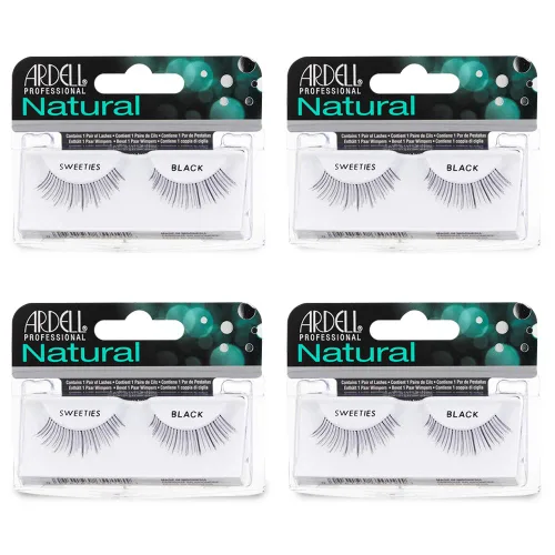 Vista 8 de Ardell Pestañas postizas para bebés, ligeras, de aspecto natural, con banda invisible para uso diario, paquete de 4