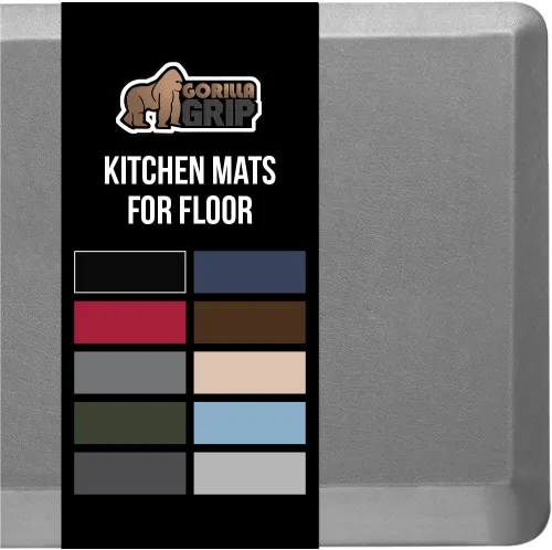 Vista 29 de Gorilla Grip - Tapete antifatiga acolchado para cocina, escritorio, ergonómico, superficie rugosa resistente a los rayones y al agua, para comodidad