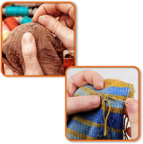 Vista 7 de ZP Crafts Kit de reparación de tapicería, incluye 12 agujas de coser a mano resistentes