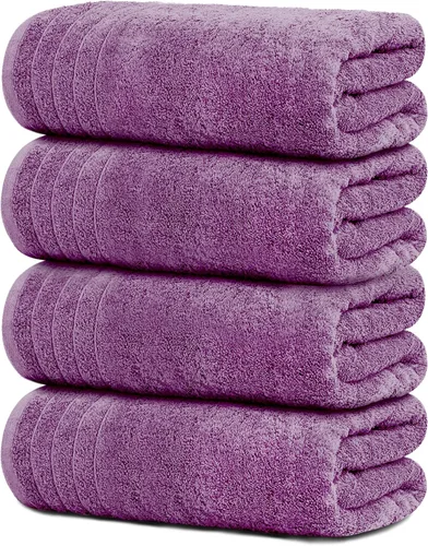 Vista 11 de Tens Towels Paquete de 4 toallas de baño extra grandes de 30 x 60 pulgadas, 100% algodón, más grandes y ligeras, más rápidas de secar, súper suaves