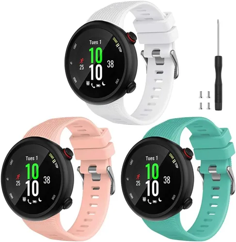 Vista 17 de Compatible con la correa Garmin Forerunner 45S, correa de repuesto deportiva de silicona suave, pulsera de fitness para Garmin Forerunner 45S