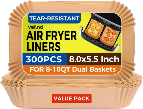 Vista 9 de Vailnd Forros redondos pequeños para freidora de aire desechables, 200 forros de papel para freidora de aire de 6.3 pulgadas para Ninja AF101