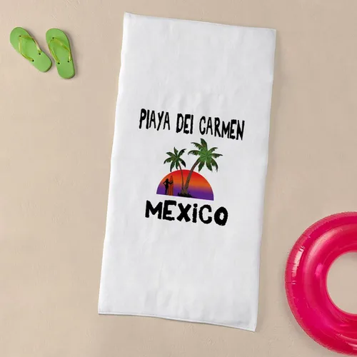 Vista 3 de CafePress Playa Del Carmen Mexico 30"x60" Algodón Absorbente Back Suave Playa Piscina Toalla