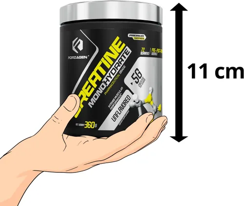 Vista 9 de Forzagen Monohidrato de creatina en polvo sin sabor, creatina micronizada en polvo para ganancia muscular para hombres y mujeres, creatina