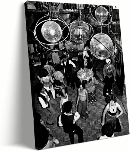 Vista 6 de Póster vintage de los años 80, póster en blanco y negro, arte para la pared de las mujeres saltando al agua, arte de playa, arte de verano, barco
