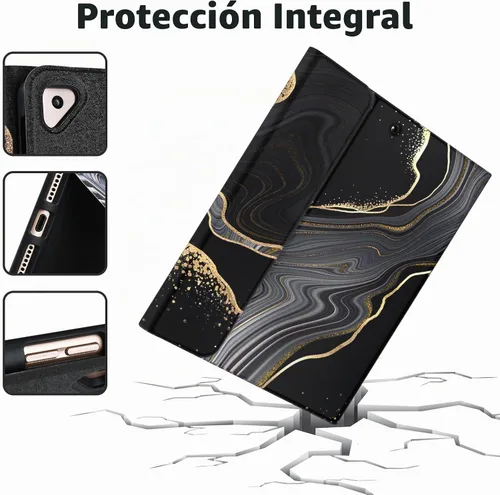 Vista 9 de FUWANG Funda para iPad de 9ª/8ª/7ª generación con teclado de 10,2 pulgadas Negro dorado