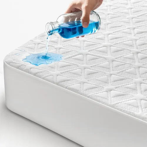 Vista 10 de Protector de colchón impermeable tamaño individual, suave y transpirable con bolsillo profundo de 8 a 21 pulgadas, funda de colchón refrescante
