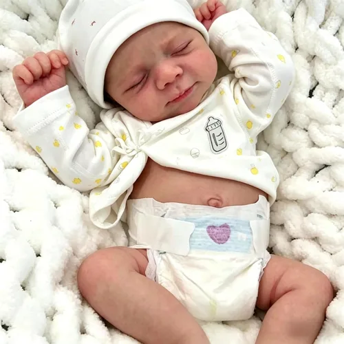 Vista 14 de Anano Muñecas de bebé Reborn de cuerpo completo de 18 pulgadas, muñeca realista recién nacida, niña anatómicamente correcta, muñecas Reborn