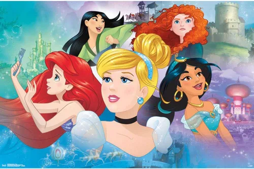 Vista 13 de Trends International Disney Princess - Póster de pared de Gaze, 14.72 x 22.37 pulgadas, versión enmarcada de madera de granero