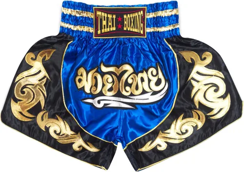 Vista 2 de SIAMKICK Pantalones cortos de Muay Thai para niños (4 años a 10 años), boxeo, kickboxing, artes marciales mixtas para niños y niñas