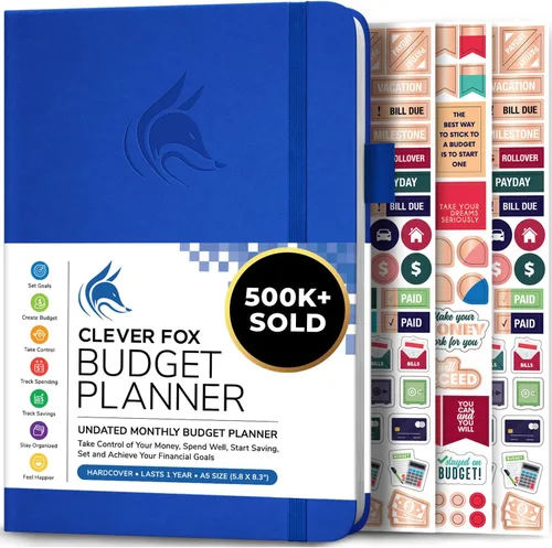 Vista 38 de Clever Fox Planificador de presupuesto de bolsillo, mini cuaderno de seguimiento de gastos. Organizador de presupuestos mensual, cuaderno