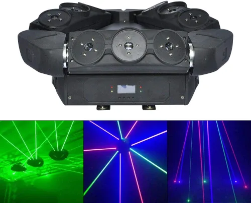 Vista 10 de Luz de escenario de cabeza móvil, 6 luces de barra de escenario de cabeza roja, haz de DJ para fiesta, discoteca, luz estroboscópica, DMX 4, modo
