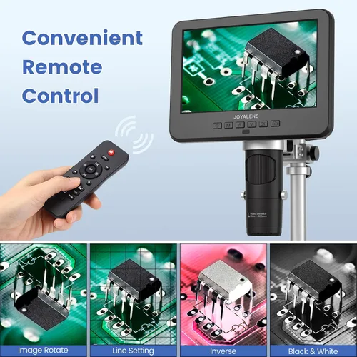 Vista 5 de JL246MS 3 lente 2000X HDMI microscopio digital con pantalla LCD