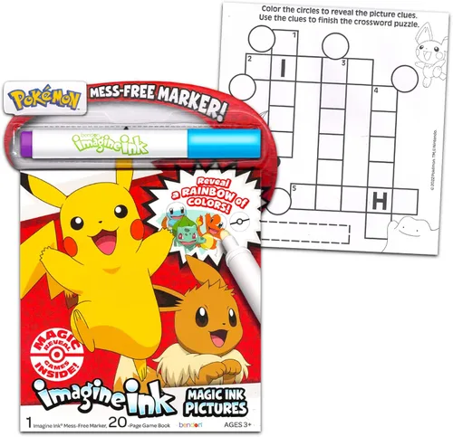 Vista 3 de Juego de libros para colorear de Pokémon, paquete con 3 libros de colorear y actividades de Pokémon con juegos, rompecabezas, tarjetas