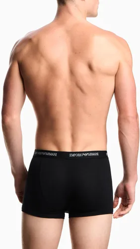 Vista 2 de Emporio Armani Troncos de algodón, paquete de 3 Negro/Negro/Negro