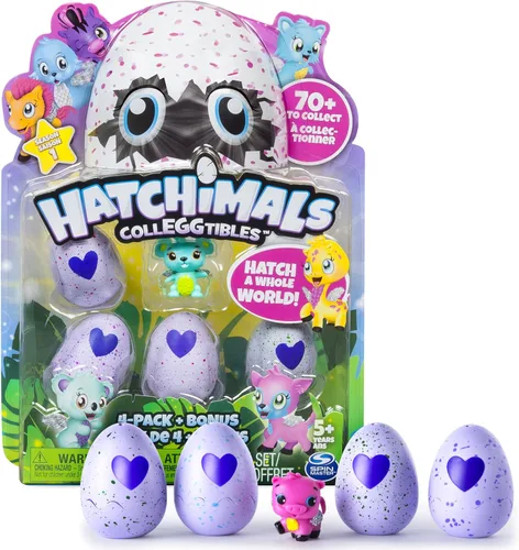 Vista 2 de Spin Master, Hatchimals, CollEGGtibles, paquete de 4 con regalo (los estilos y colores pueden variar).