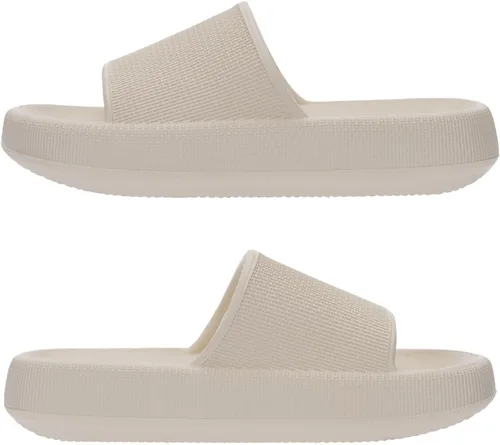 Vista 3 de Joomra - Sandalias acolchadas tipo pantuflas para mujeres y hombres, antideslizantes, de secado rápido, sandalias para baño, con suela gruesa