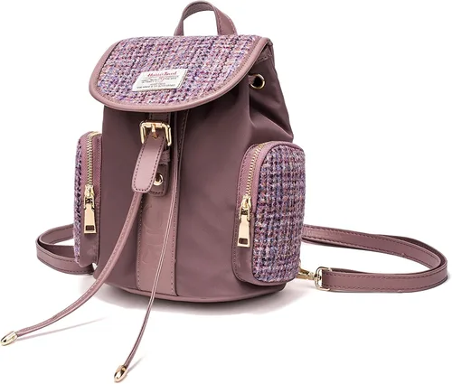 Vista 2 de Snow Paw UK Harris Tweed Violet Mini Mochila, Púrpura, Talla única