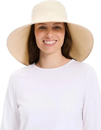 Vista 8 de Solbari Sombrero de ala ultra ancha UPF 50+ plegable con protección solar UV con ala de cobertura completa Negro / Beige