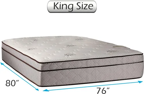 Vista 2 de Dream Solutions USA Dream Sleep Fifth Ave - Colchón de felpa extra suave King con protector de colchón incluido, soporte para sistema de sueño