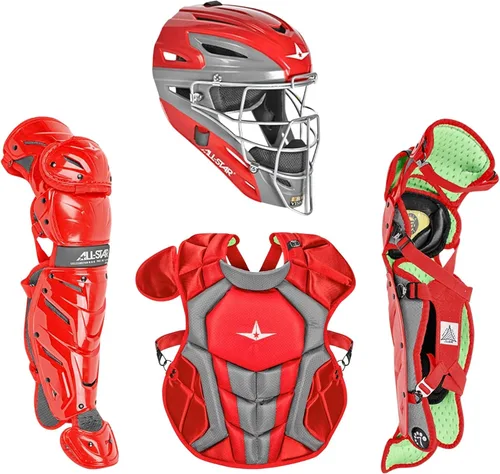 Vista 21 de All-Star Eje S7 de 9 a 16 años – Kit de equipo de captura de béisbol (incluye casco, protector de pecho, protectores de piernas), cumple con NOCSAE