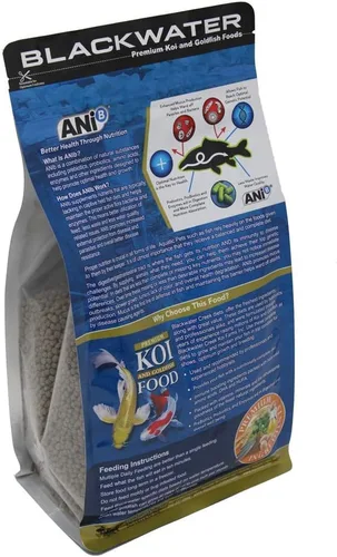Vista 2 de Blackwater Premium Koi and Goldfish Foods Crecimiento máximo 2 libras, pellet mediano