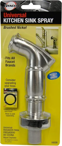 Vista 7 de DANCO - Spray lateral para fregadero de cocina con guía, níquel cepillado, paquete de 1 (10335)