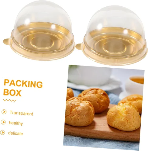 Vista 7 de Didiseaon Cajas pequeñas ligeras para tartas, contenedores de mousse, suministros de panadería, cajas de magdalenas a granel